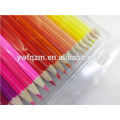 lápiz promocional del color del arco iris de madera